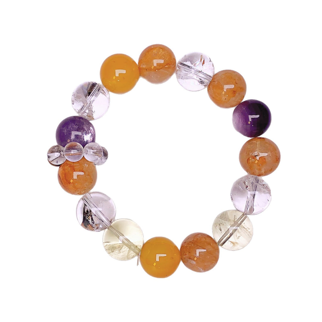 Original Crystal Bracelet for Women Pure Natural Light Luxury Exquisite Multi-Gem Crystal Bracelet Bestseller Yellow Gum Flower Crystal Bracelet