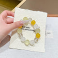 Sea Salt Lemon Original Natural Lemon Crystal Bracelet Fashion Niche Women's Bracelet Chain Yellow Agate Crystal Bracelet