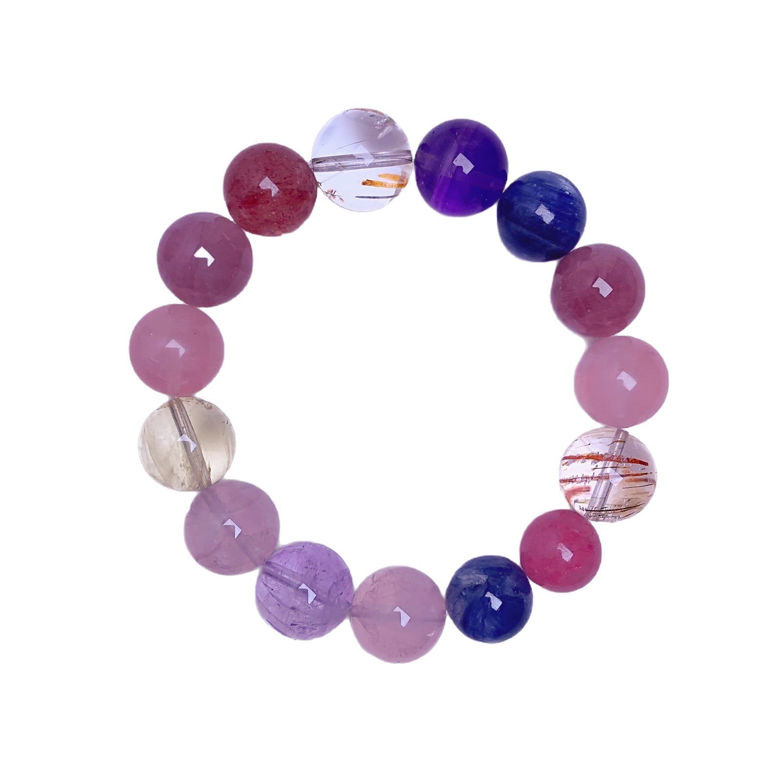 Rose Quartz Jewelry Bracelet diy Natural Crystal Bracelet Hot-Selling Jewelry Cross-Border Exclusive Jewelry Factory Crystal Chain