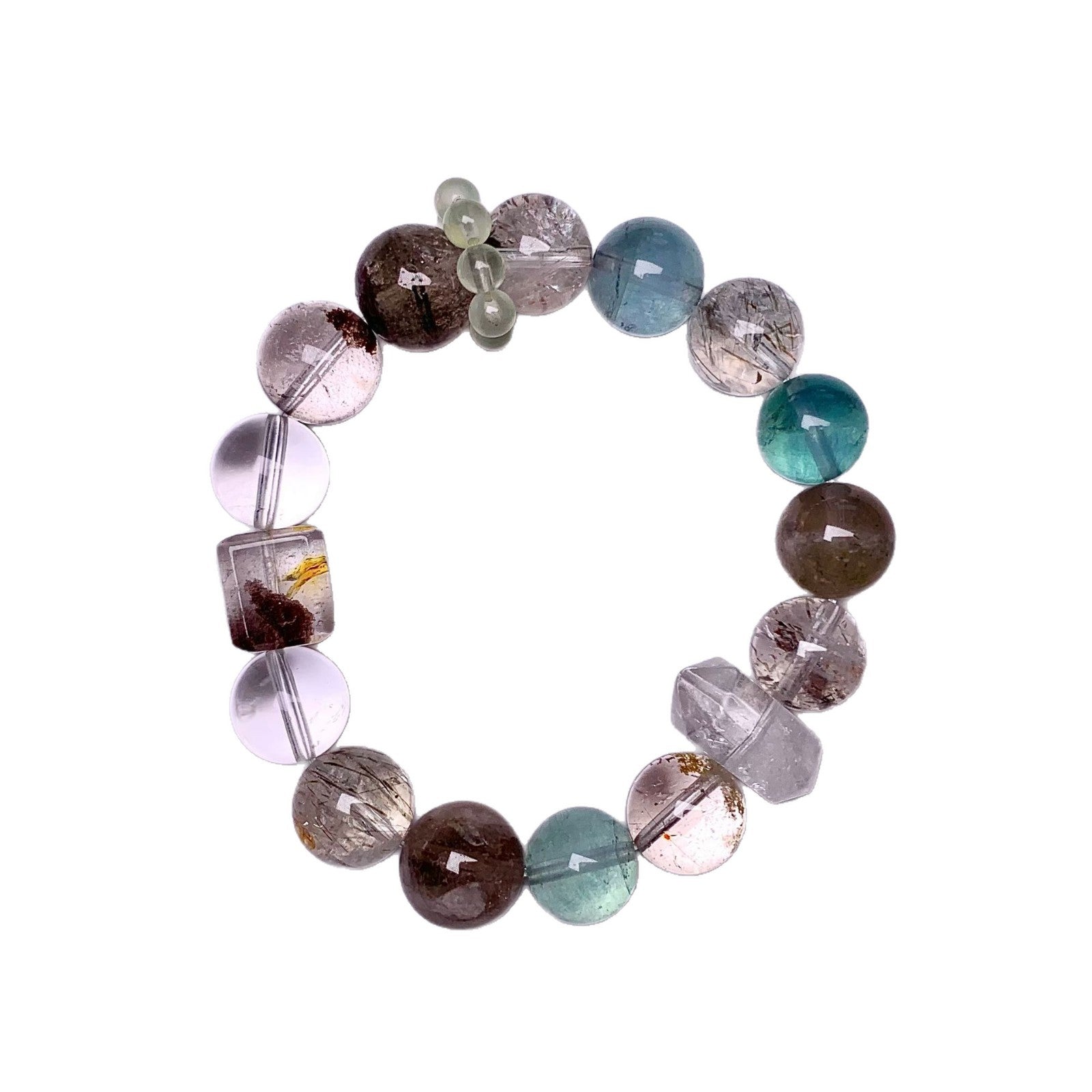 Natural Four Seasons Ghost Crystal Bracelet Minimalist Niche Design New Single Circle Hand Jewelry Multi-Gemstone Crystal Bracelet