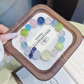 Natural Large Particle Multi-Gemstone Crystal Bracelet Pink Quartz Aquamarine Citrine Multi-Gem Bracelet Wholesale Bracelet Stall