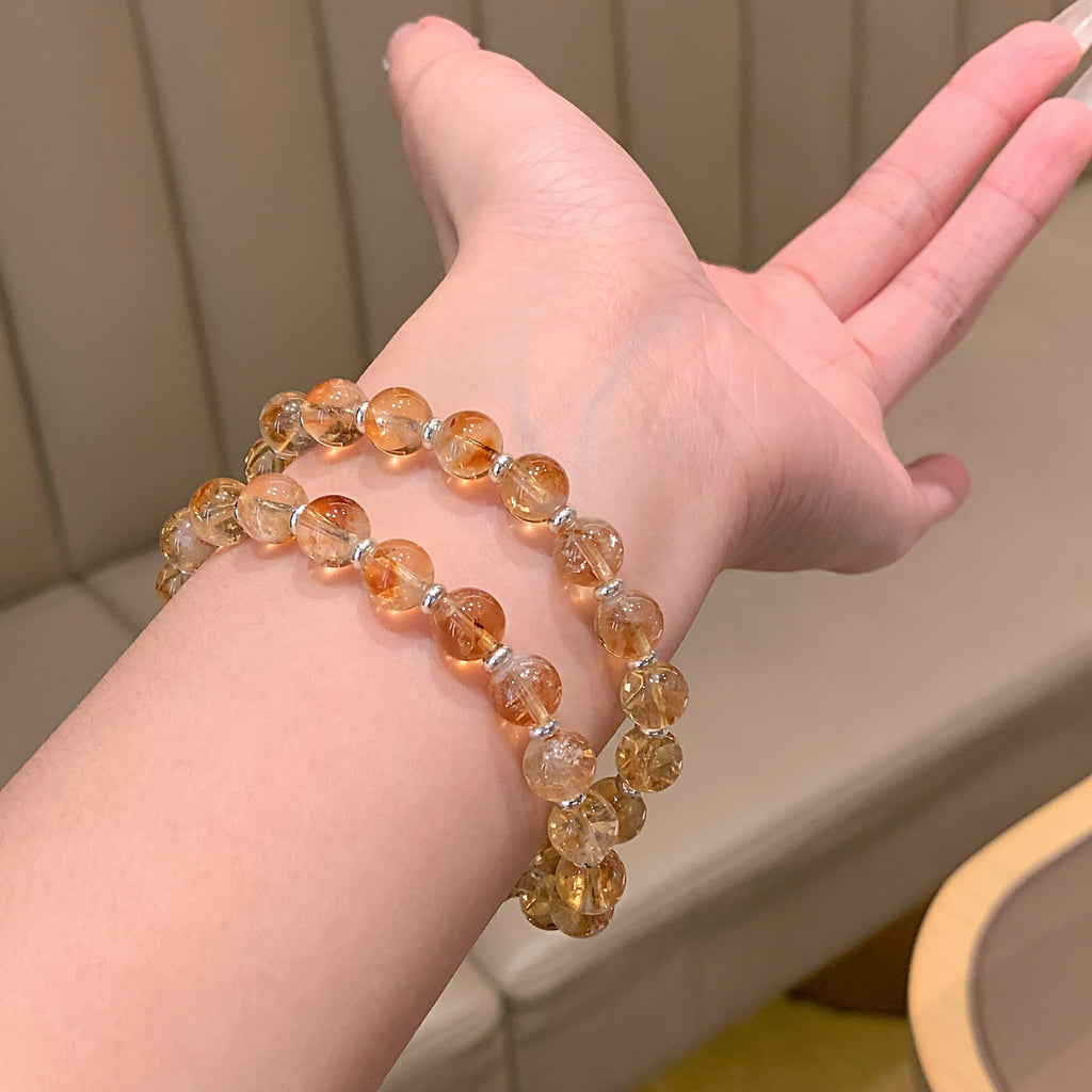 Natural Yellow Crystal Bracelet Gift for Best Friend or Girlfriend Huang Asai Jewelry Accessories Huang Asai Crystal Bracelet