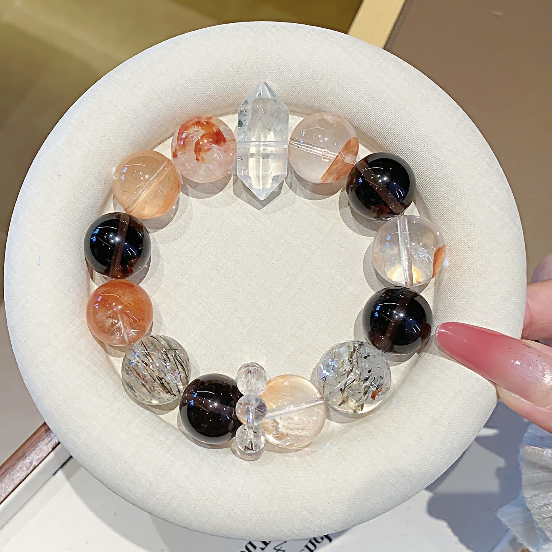 Natural Crystal Bracelet Original Design Jewelry Bracelet Hot-Selling Hand Jewelry Wholesale Red Gum Flower Crystal Bracelet diy