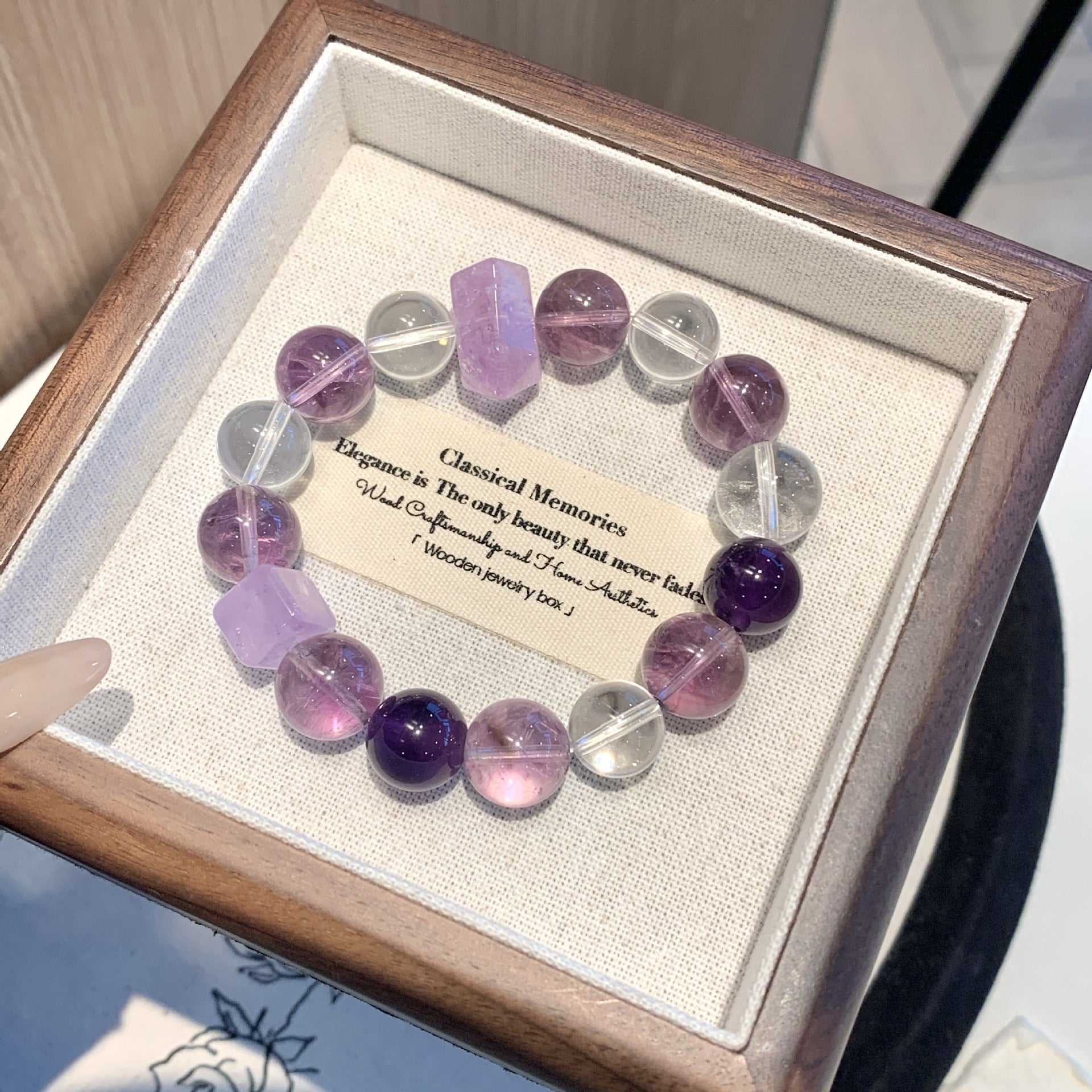 【Ziqi Donglai】New Year Bracelet Natural Amethyst Bracelet Natural Nine Purple Fire New Amethyst Bracelet