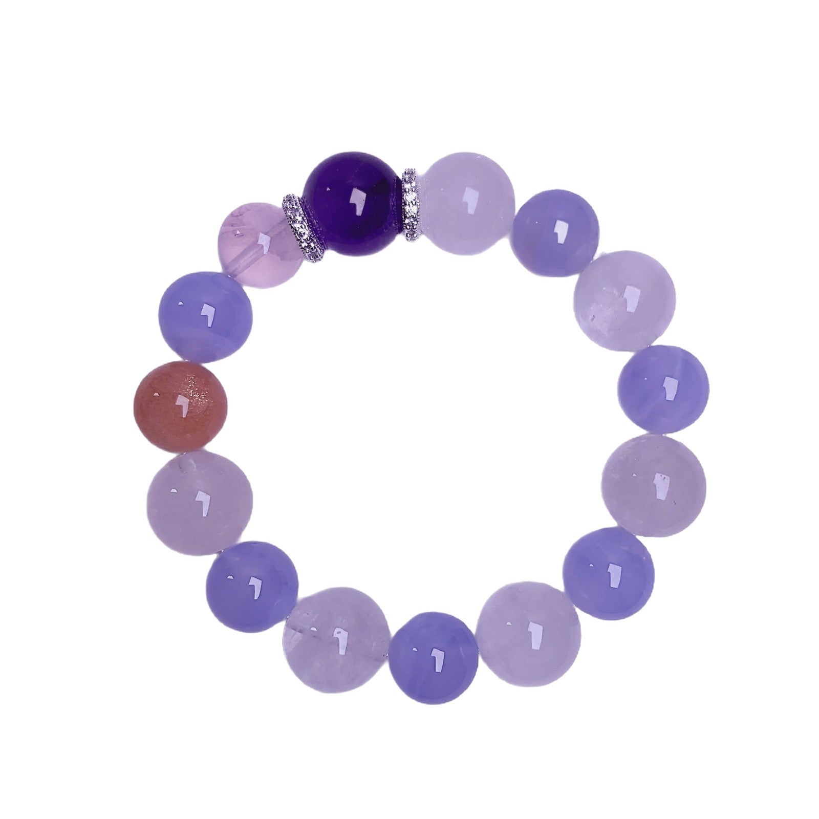 Natural Crystal Jewelry Strand Hot-selling Crystal Bracelet Wholesale Niche Light Luxury Bracelet diy Blue Veined Agate Bracelet