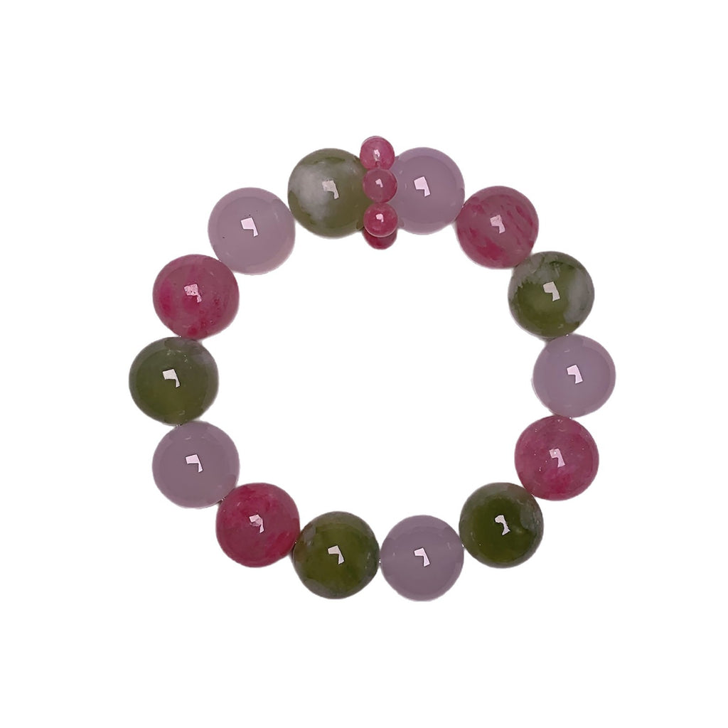 Natural Multi-Gemstone Crystal Bracelet Original Design Single Circle Large Crystal Beaded Bracelet Xiuyu Multi-Gemstone Bracelet