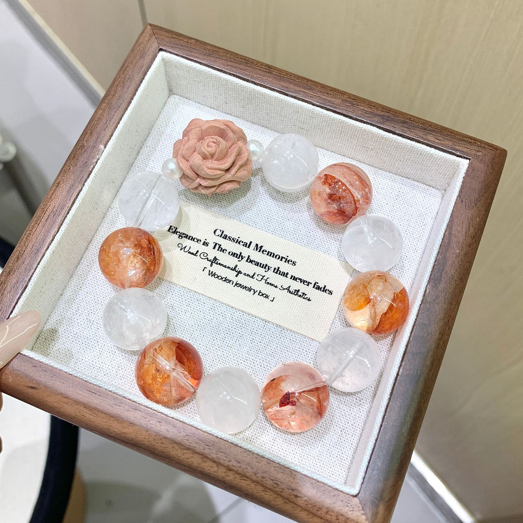 Red Glue Flower Crystal Bracelet diy High-end Bracelet for Women Natural Crystal Bracelet Hot-Selling Jewelry Crystal Bracelet