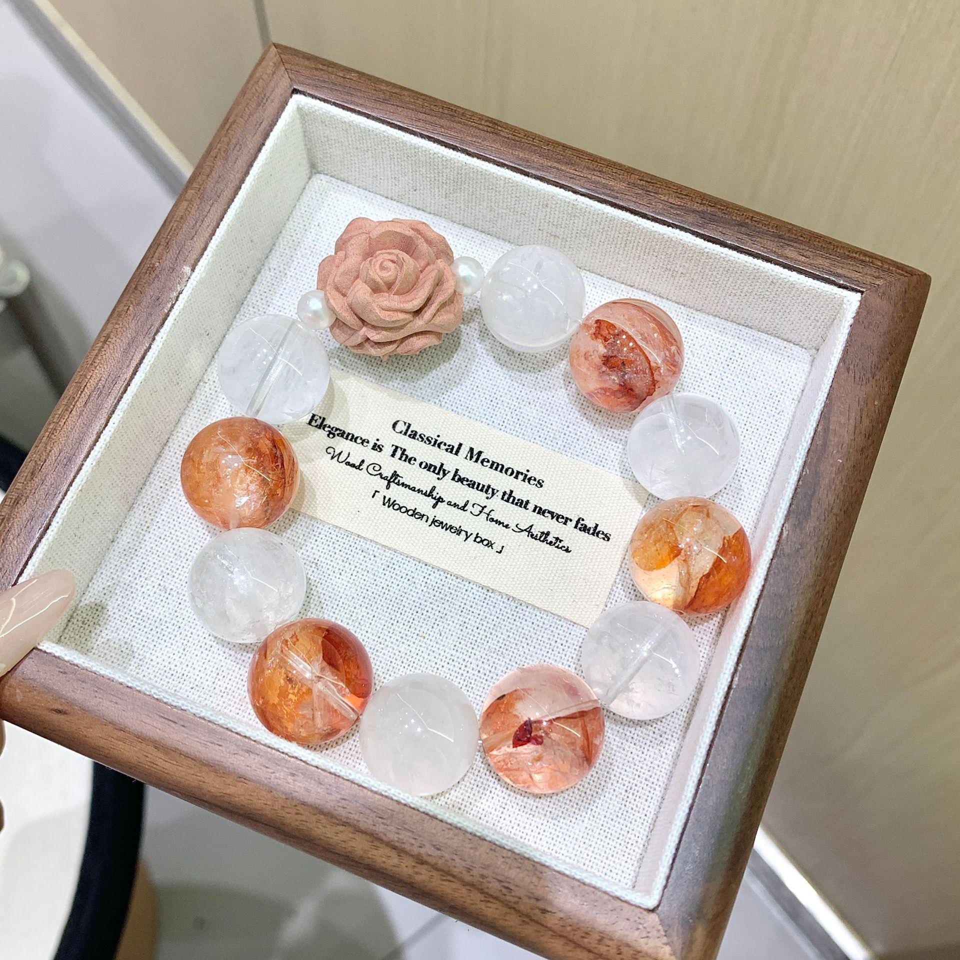 Red Glue Flower Crystal Bracelet diy High-end Bracelet for Women Natural Crystal Bracelet Hot-Selling Jewelry Crystal Bracelet