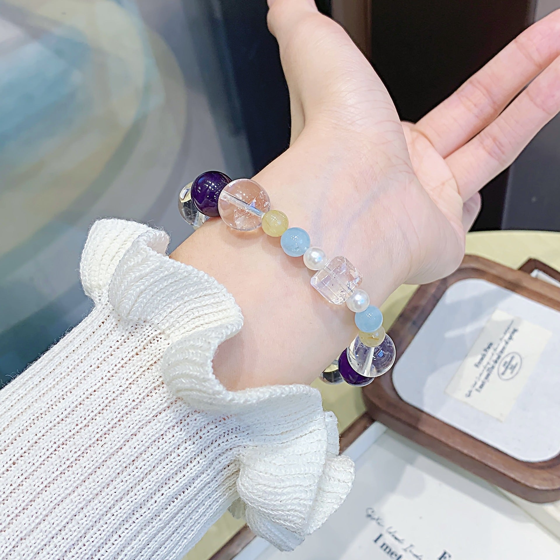 Natural White Crystal Bracelet Original Design Natural Crystal Bracelet Wholesale Jewelry Accessories Factory Bracelet diy