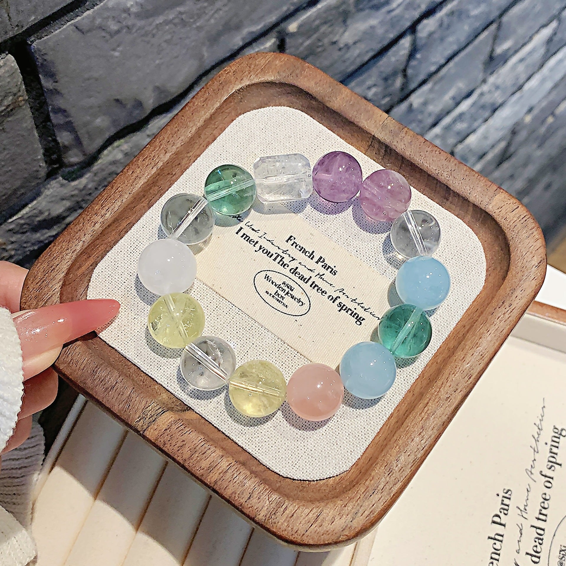 Natural Crystal Bracelet Multi-Gem Crystal DIY Niche Original Design Crystal Bracelet Jewelry Crystal Chain Accessories