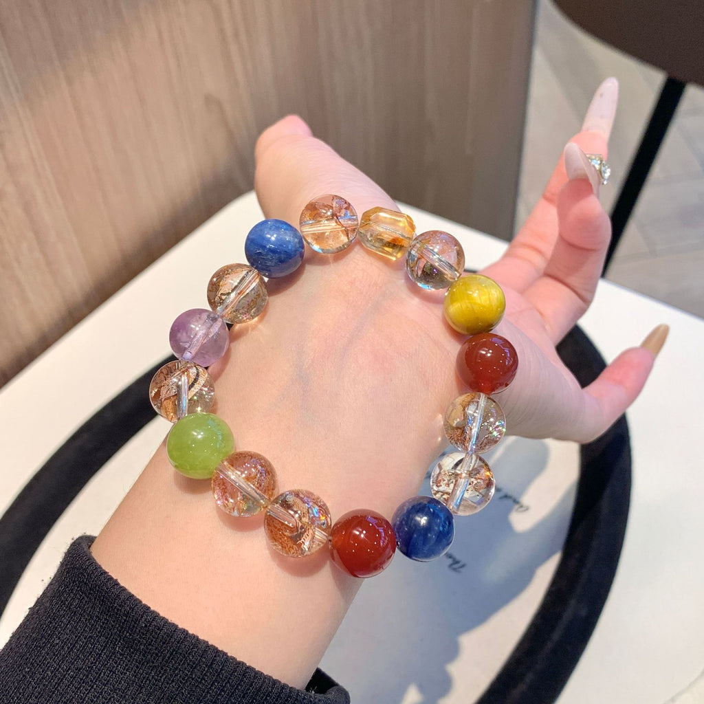 Natural Crystal Multi-Gem Bracelet Xiaohongshu Douyin Fashion Hot-Selling Original High-End Crystal Bracelet Wholesale Supply