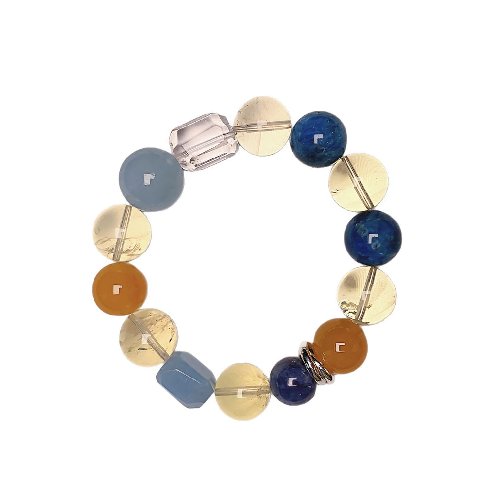 Natural Crystal Bracelet Jewelry Hot-Selling Winter Multi-Gem Bracelet Ornament diy Natural Aquamarine Crystal Bracelet