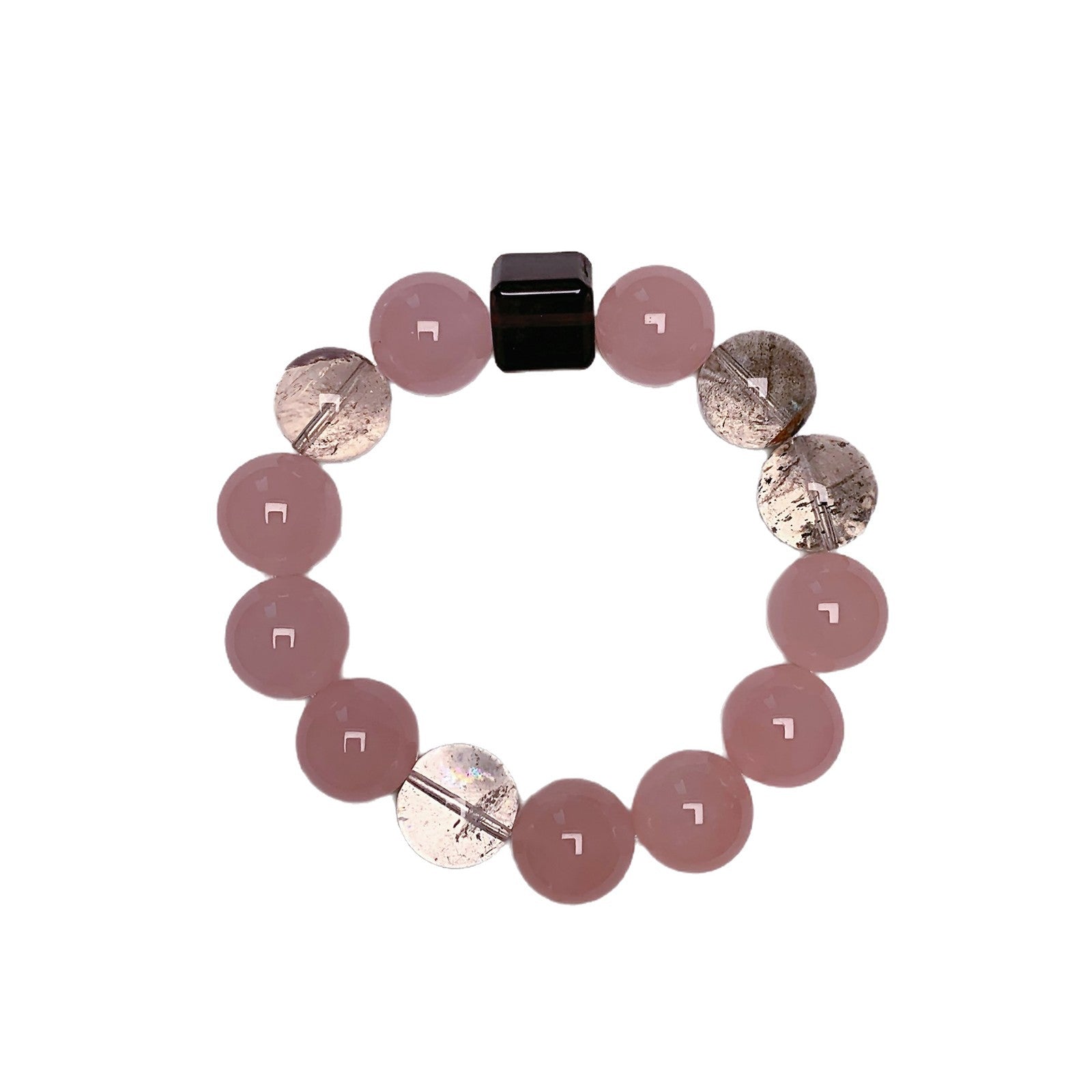 Natural Pink Crystal Bracelet Fresh Sweet White Crystal Pink Crystal Multi-Gem Bracelet Fresh Female Zhu Zhu Same Style Xiaohongshu