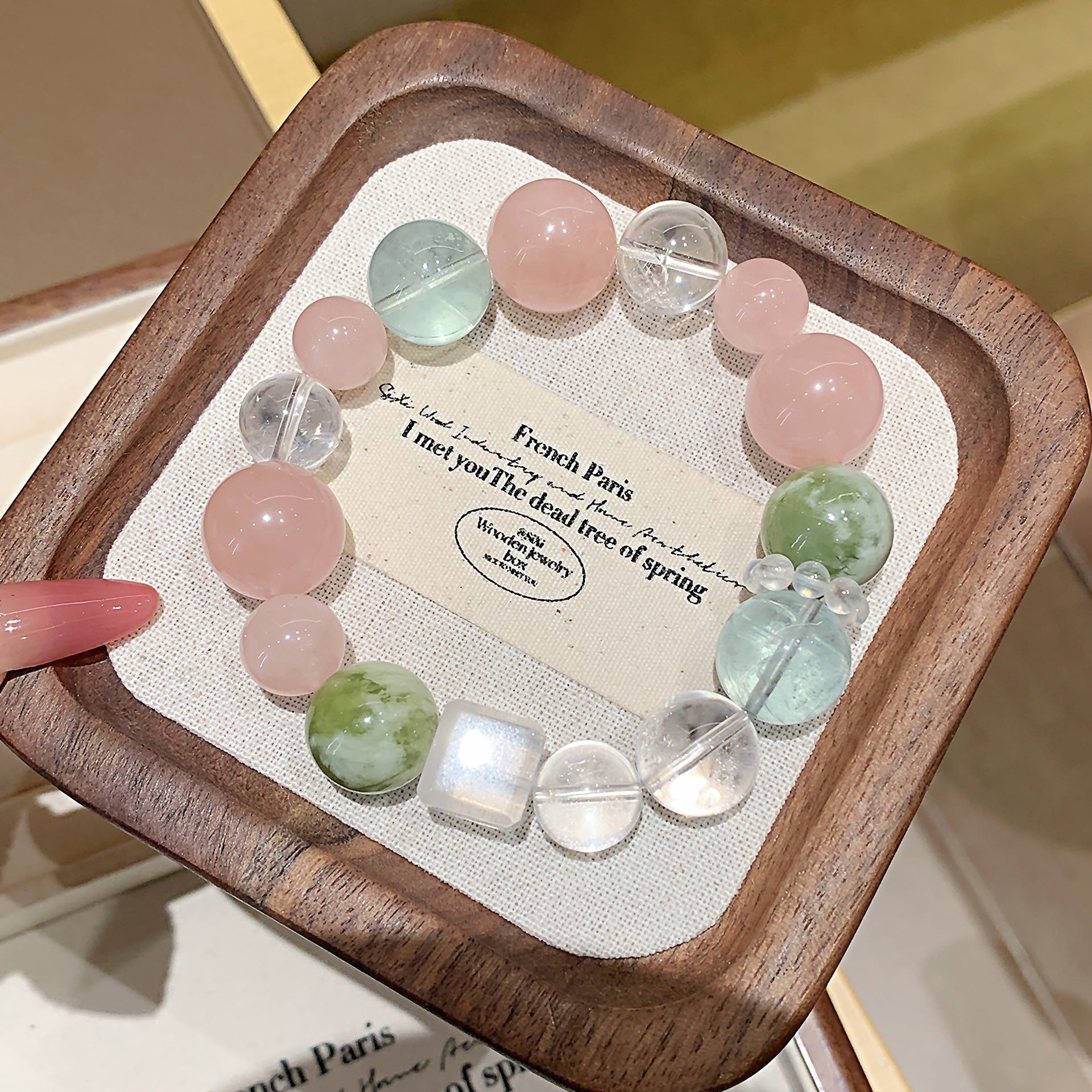 Natural Crystal Bracelet diy Rose Quartz Multi-Gemstone Crystal Bracelet Natural Crystal Bracelet Jewelry Rose Quartz Bracelet