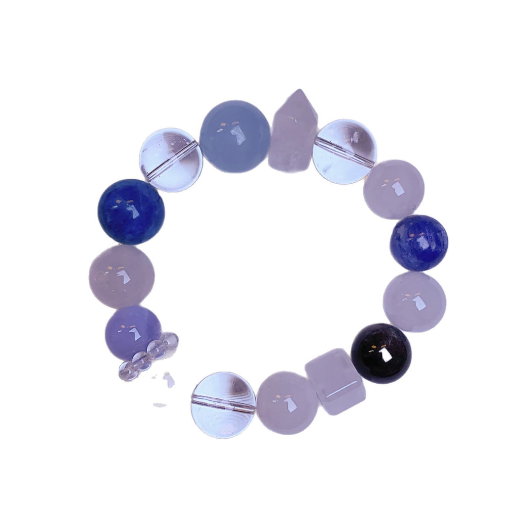 High-quality natural white phantom Crystal Citrine Amethyst Design Crystal Bracelet Multi-Gem Bracelet