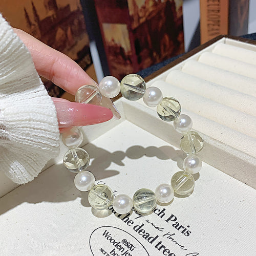 Lemon Crystal Series Natural Lemon Crystal Jewelry Bracelet for Women Versatile High-End Feel Bracelet diy Jewelry Crystal String