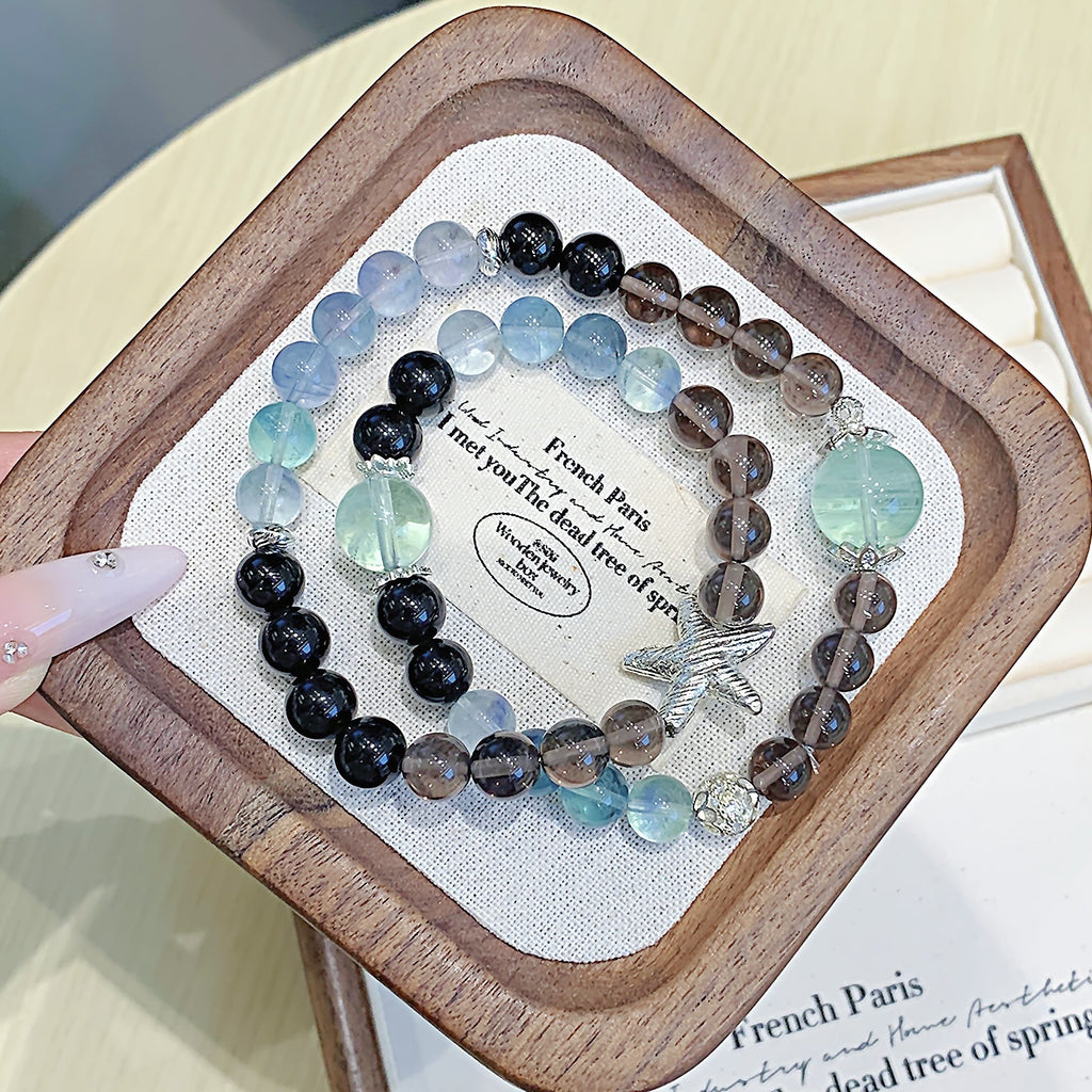 Original Design Blue Green Crystal Bracelet Natural Crystal Bracelet diy Hot-selling Crystal Bracelet Jewelry Crystal Bracelet