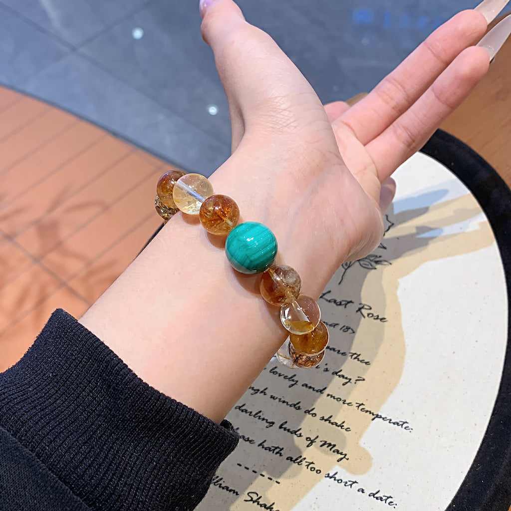 Natural Crystal Multi-Gemstone Bracelet Original design fashionable high-end crystal chain Ketang Crystal Bracelet Factory