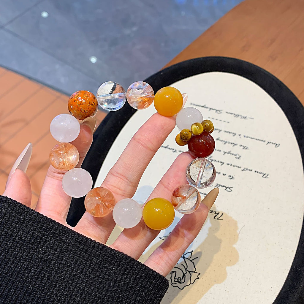 Original Natural Red Gum Flower Bracelet Natural Crystal Bracelet Original Design Jewelry Natural Crystal Bracelet Wholesale