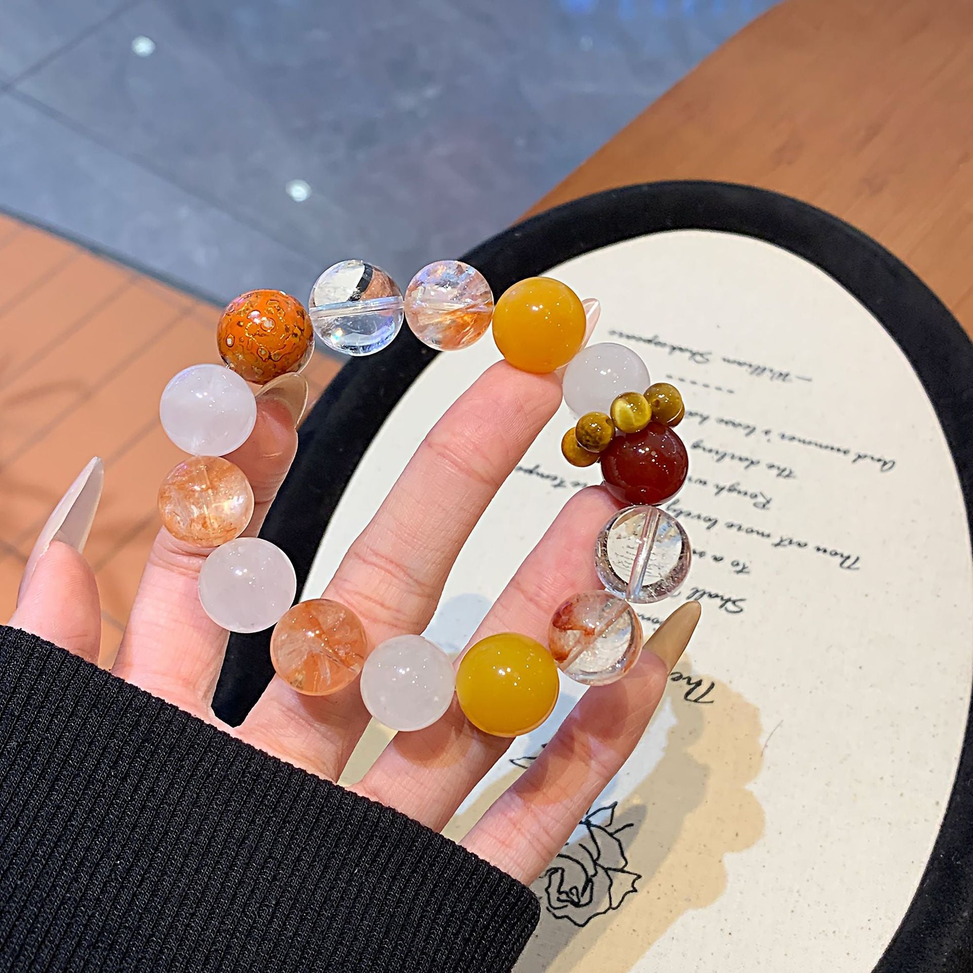 Original Natural Red Gum Flower Bracelet Natural Crystal Bracelet Original Design Jewelry Natural Crystal Bracelet Wholesale