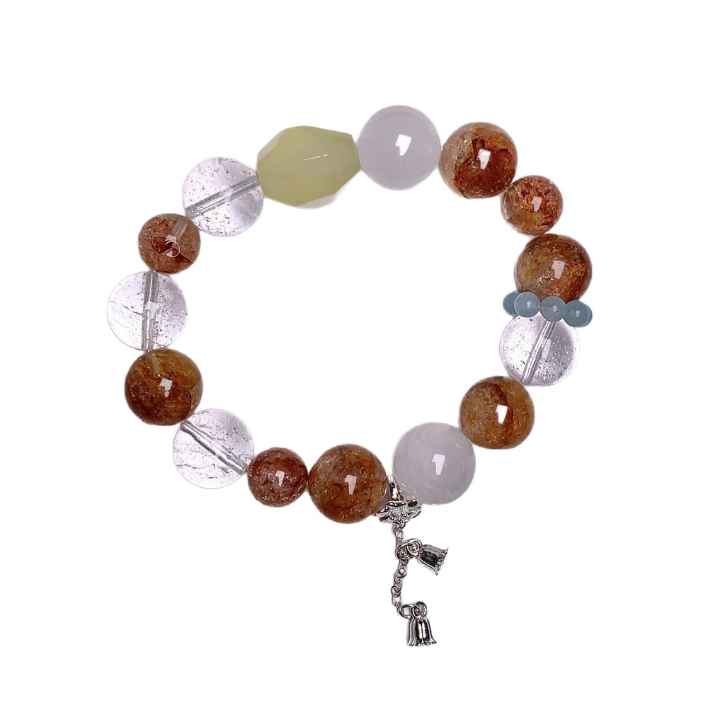 Natural Crystal Bracelet Large Multi-Gem Red Gum Flower Bracelet Crystal Hand Jewelry Crystal Bracelet Factory Wholesale