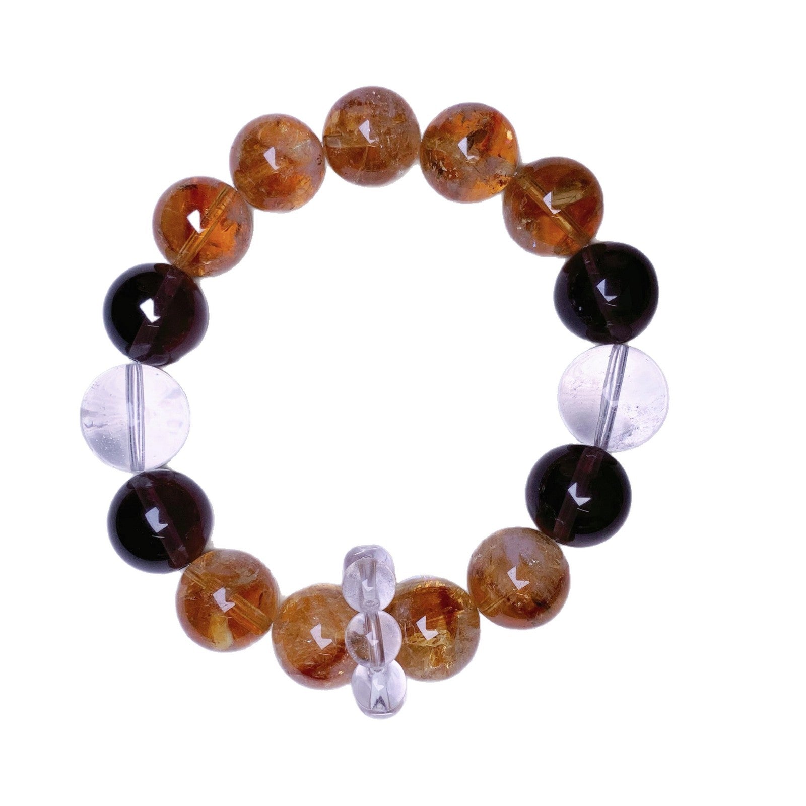 Natural Yellow Tower Crystal Bracelet Yellow Asai Crystal Tower Crystal White Crystal Yellow Tiger Eye Golden Rutilated Quartz Career Crystal Trendy Energy