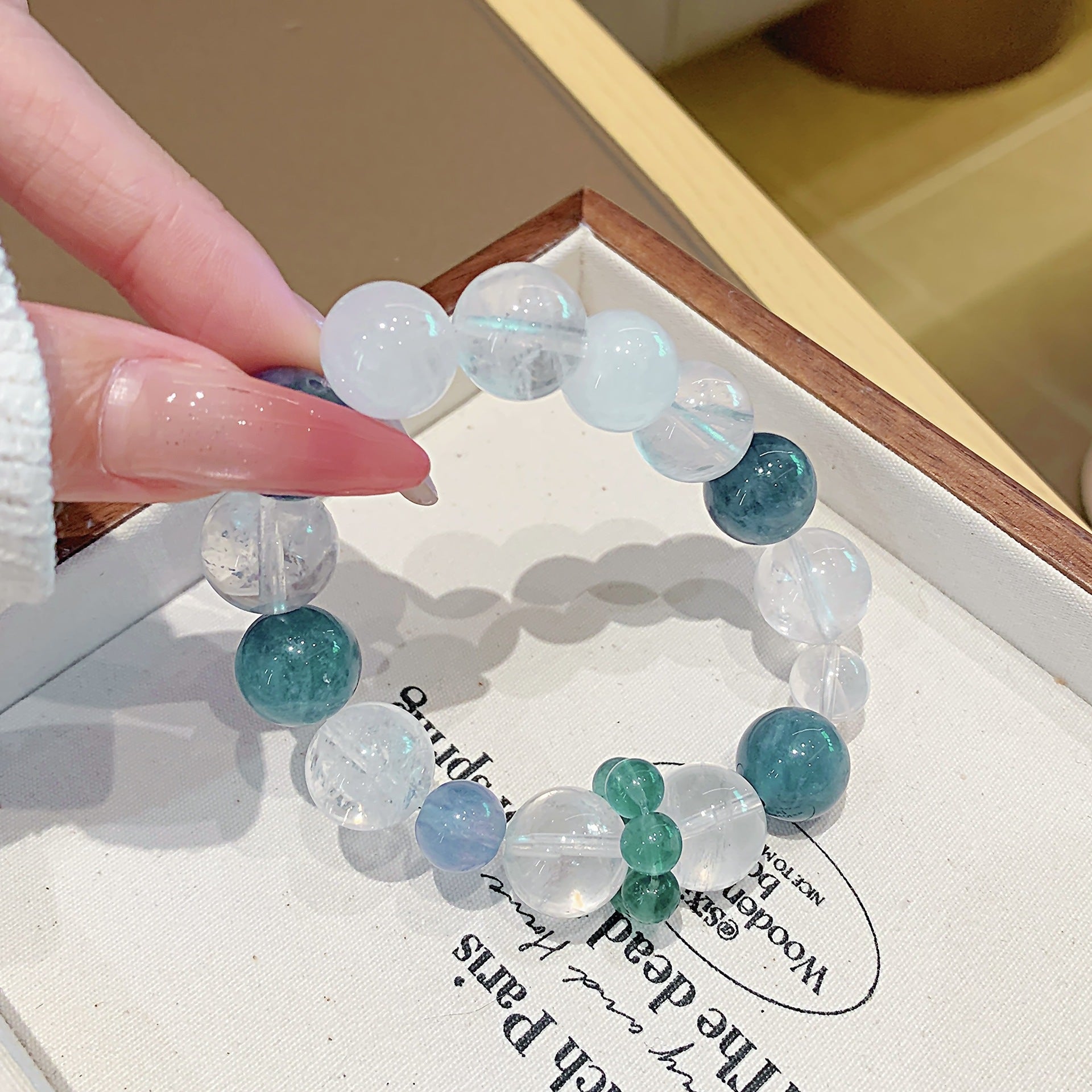 Natural Crystal Bracelet Jewelry Original Fashion Jewelry Chain Hot-Selling Hand Jewelry diy White Ghost Crystal Bracelet