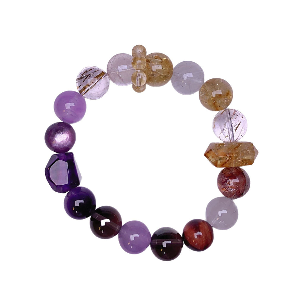 Nine Purple Fire Multi-Treasure Bracelet for Women Natural Amethyst Bracelet Design Gift Accessories Bestselling Crystal Bracelet