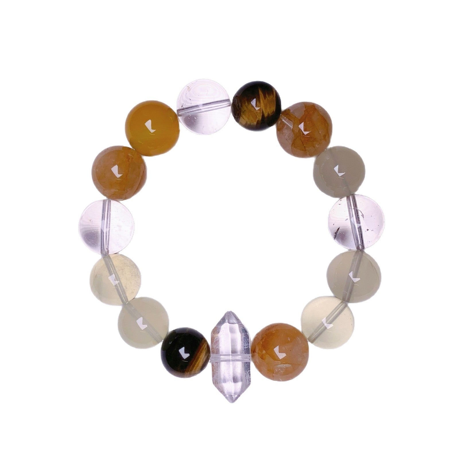 Natural Yellow Gum Flower Matching Lemon Crystal Crystal Bracelet Original Design Natural Crystal Bracelet Yellow Gum Flower Bracelet