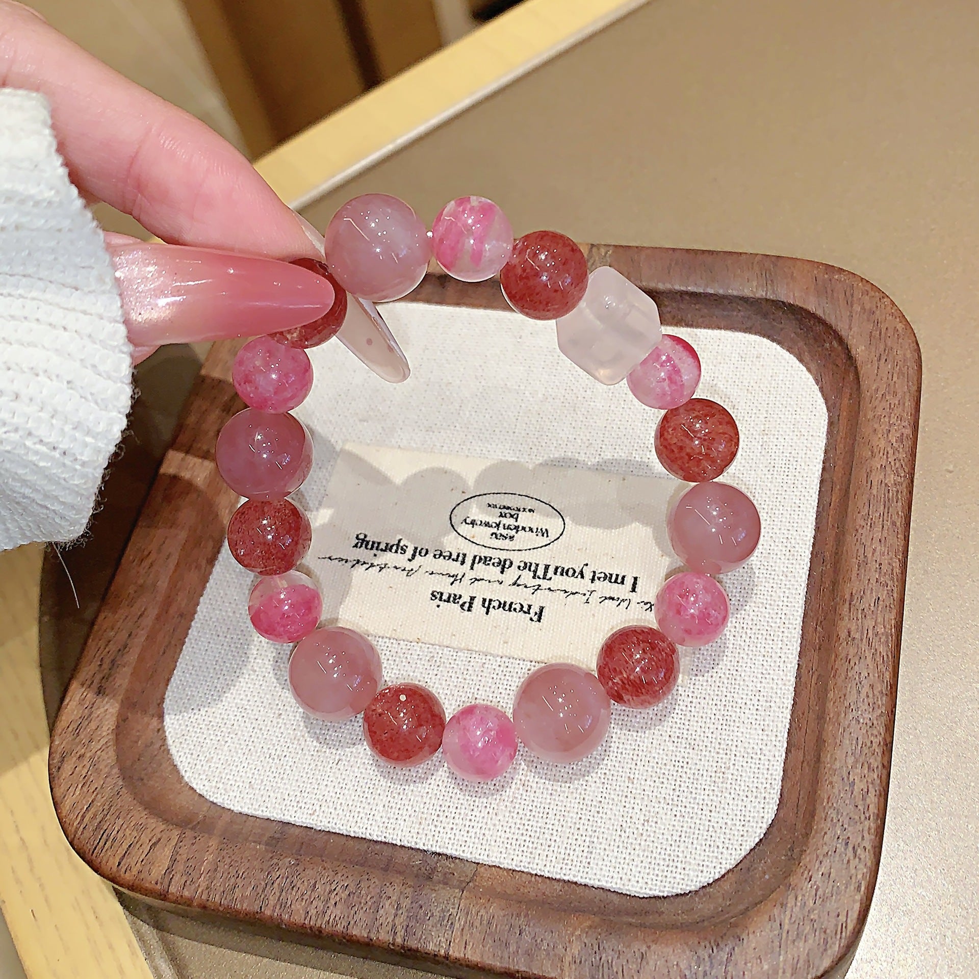 Natural Crystal Bracelet Jewelry diy Natural Crystal Bracelet Hot-Selling Bracelet Jewelry Strawberry Crystal Bracelet