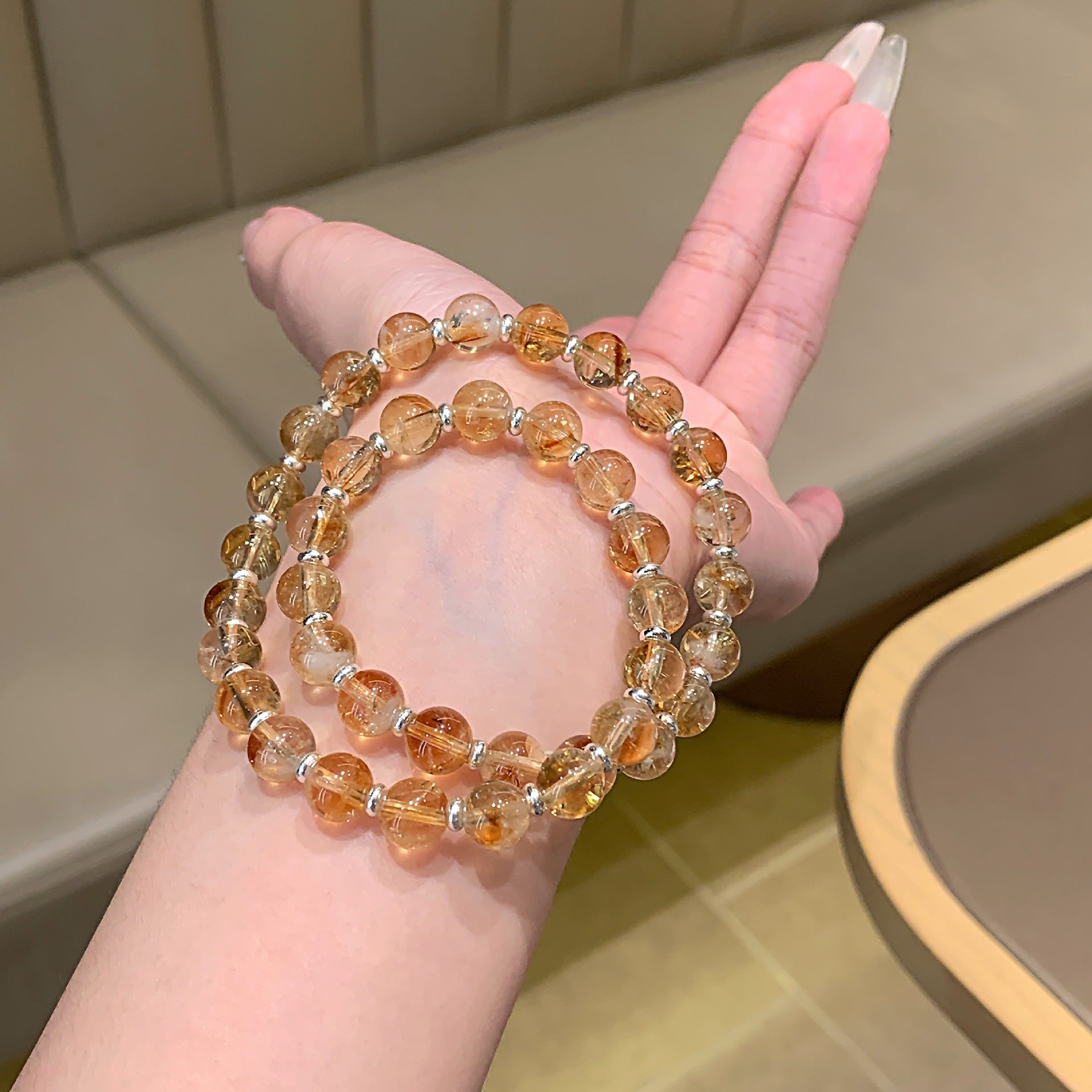 Natural Yellow Crystal Bracelet Gift for Best Friend or Girlfriend Huang Asai Jewelry Accessories Huang Asai Crystal Bracelet