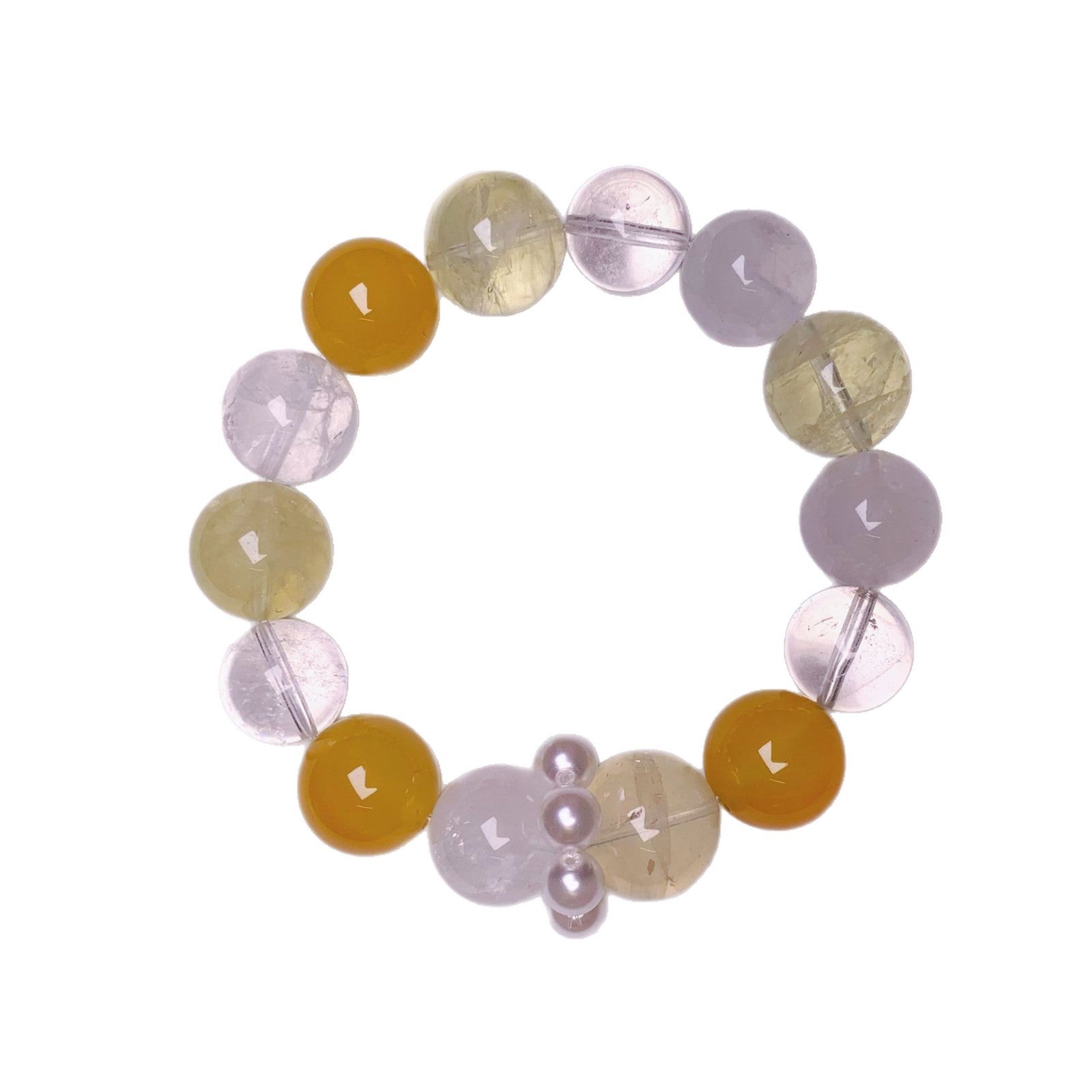 Sea Salt Lemon Original Natural Lemon Crystal Bracelet Fashion Niche Women's Bracelet Chain Yellow Agate Crystal Bracelet
