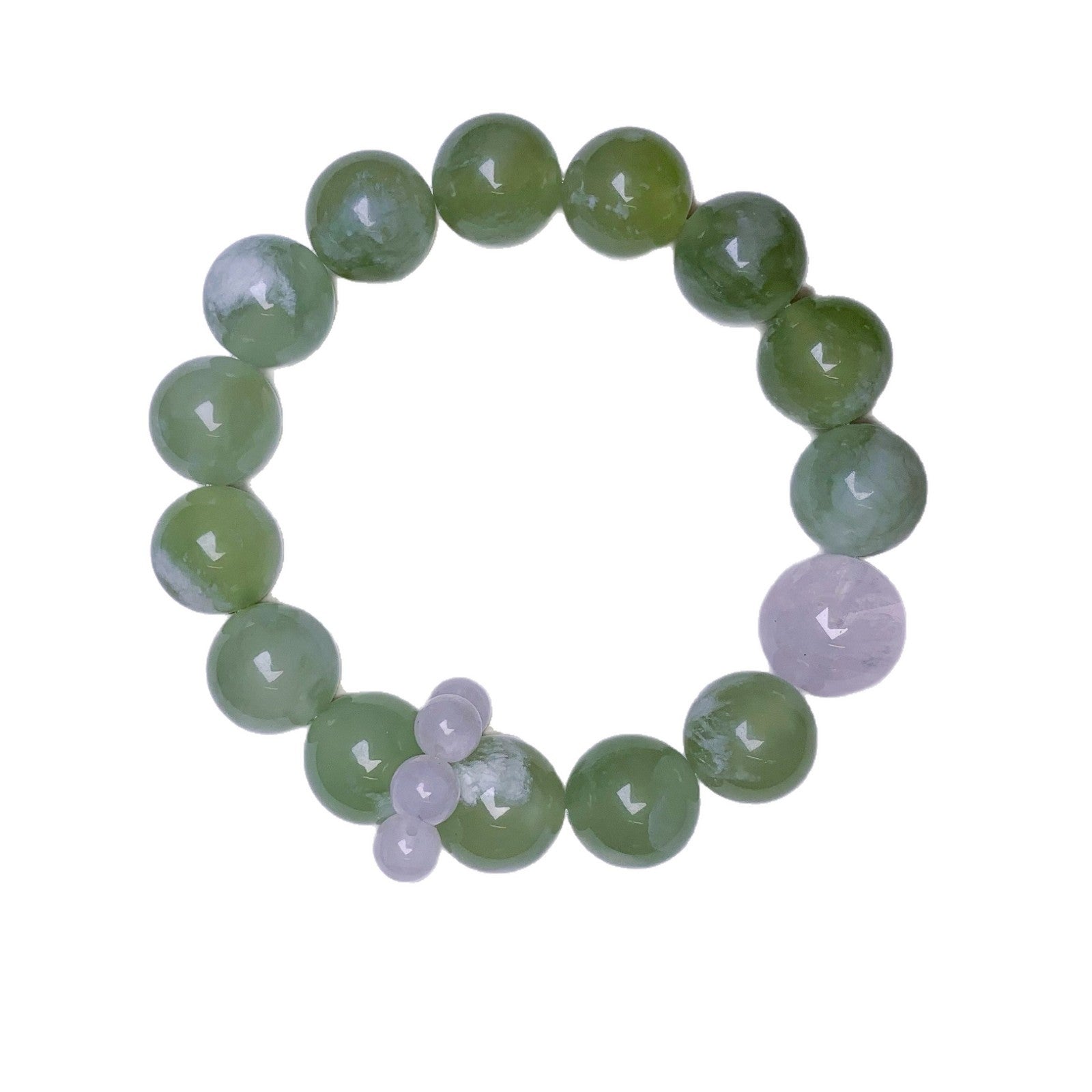 New Style Bracelet Wrap Around Finger Soft Gradient Color Ice Transparent Bracelet Round Beads for Students to Play with Xiuyan Crystal Bracelet