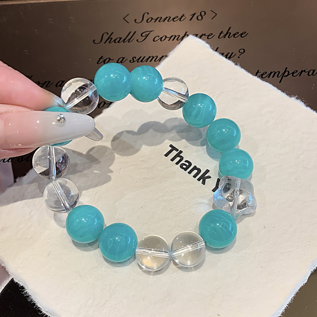 Natural Crystal Bracelet Autumn Original Design Hand Jewelry Chain Couple Style Gift for Girlfriend White Crystal Multi-Gem Bracelet