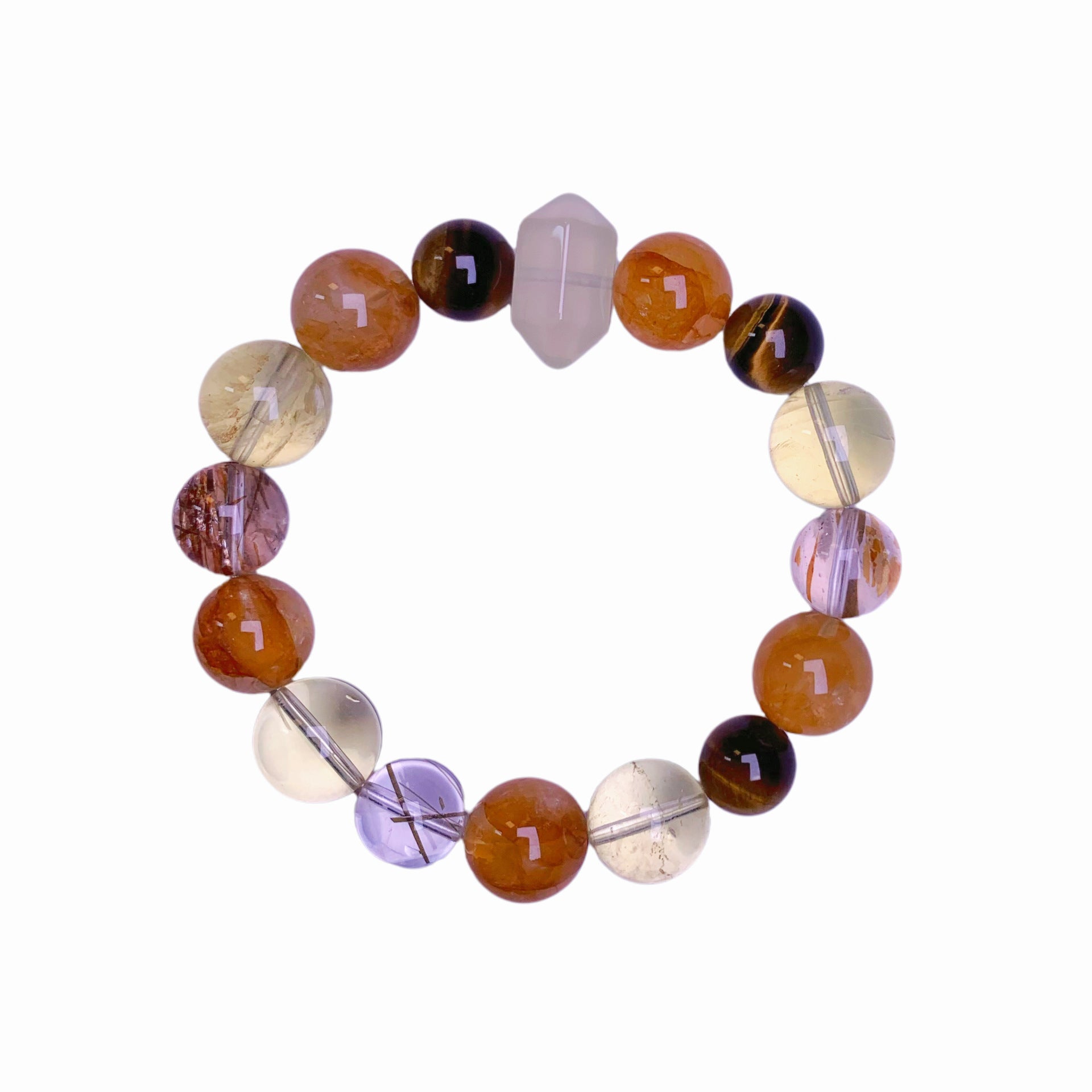 Yellow Crystal Bracelet DIY Beaded Luxury High-End Feel Hand Jewelry Natural Crystal Factory Wholesale Yellow Gum Flower Bracelet