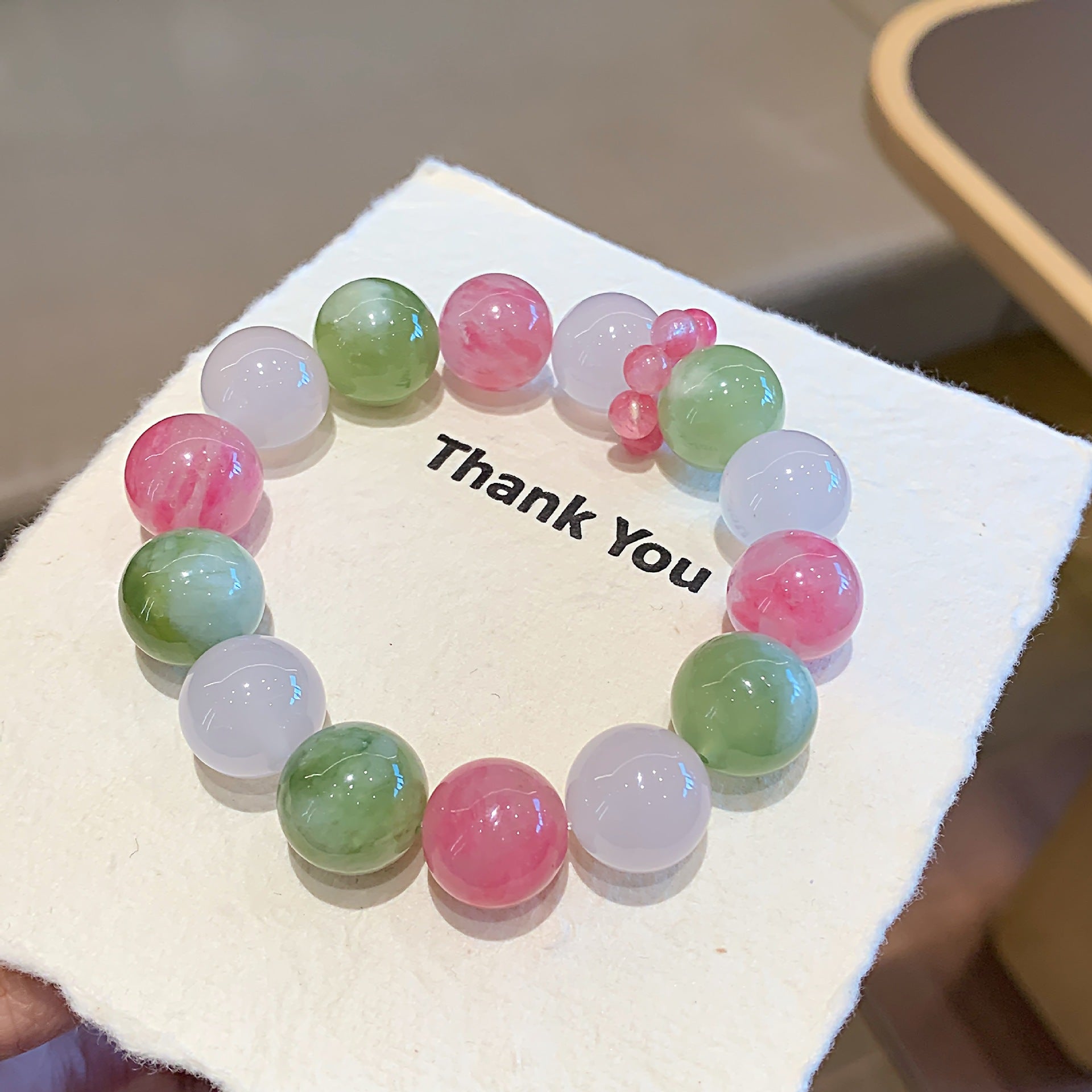 Natural Multi-Gemstone Crystal Bracelet Original Design Single Circle Large Crystal Beaded Bracelet Xiuyu Multi-Gemstone Bracelet