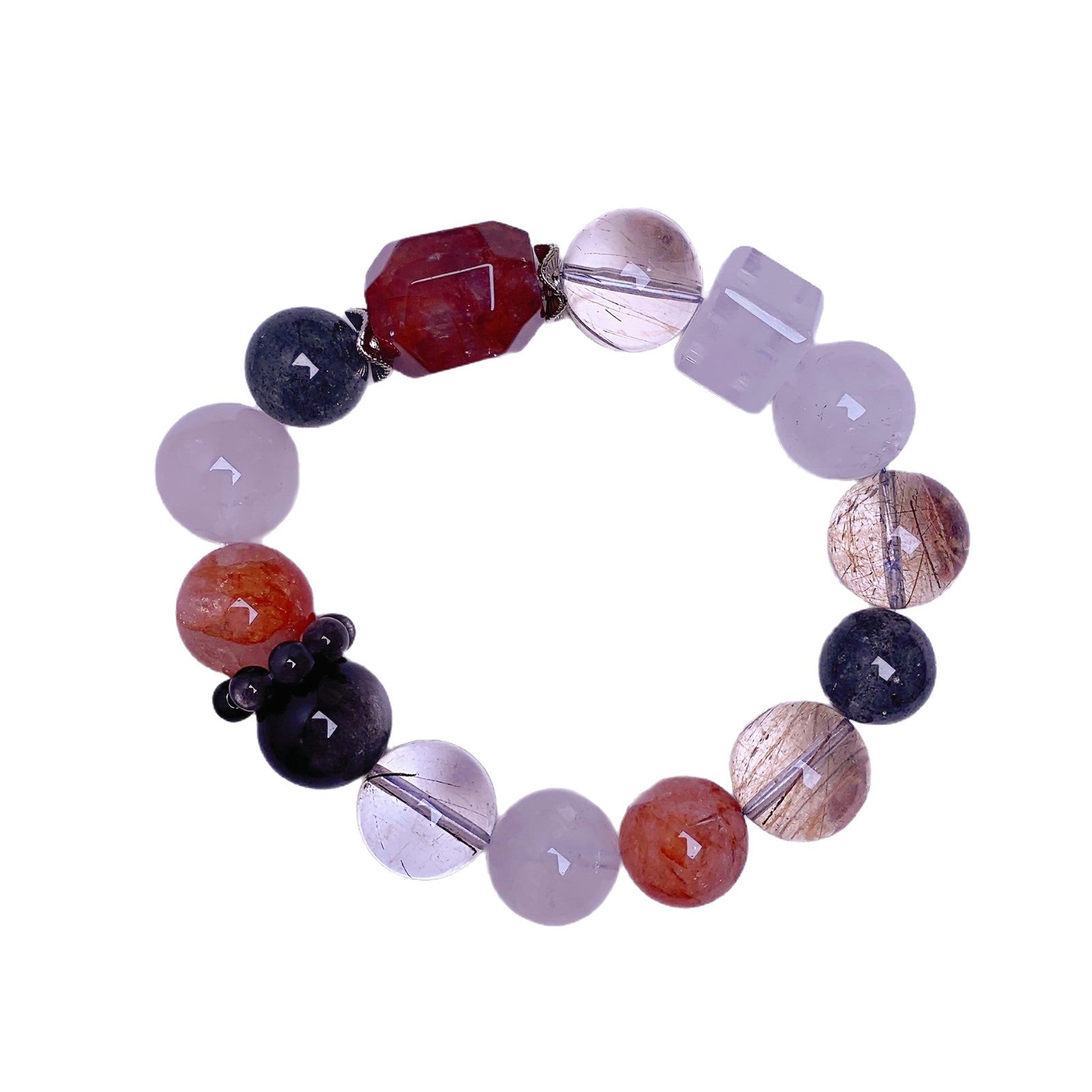 Red Gum Flower Crystal Bracelet Natural Crystal Hot-Selling Hand Jewelry Wholesale Cross-border Exclusive Bracelet Crystal Bracelet diy