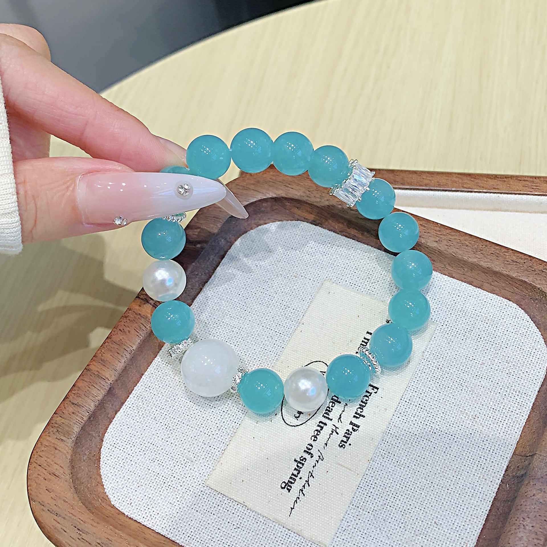 Amazonite Bracelet with Beads Natural Crystal Bracelet Jewelry Wholesale Factory for Artificial Bracelets Natural Crystal Loose Beads