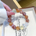 Natural Red Gum Flower Crystal Bracelet Cross-border Hot-Selling Bracelet Jewelry New Bracelet Natural Multi-Gemstone Crystal Bracelet