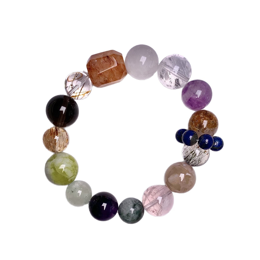 Monet Garden Series Multi-Gem Crystal String Dopamine Rainbow Color Bracelet Light Luxury Exquisite Macaron Color Bracelet