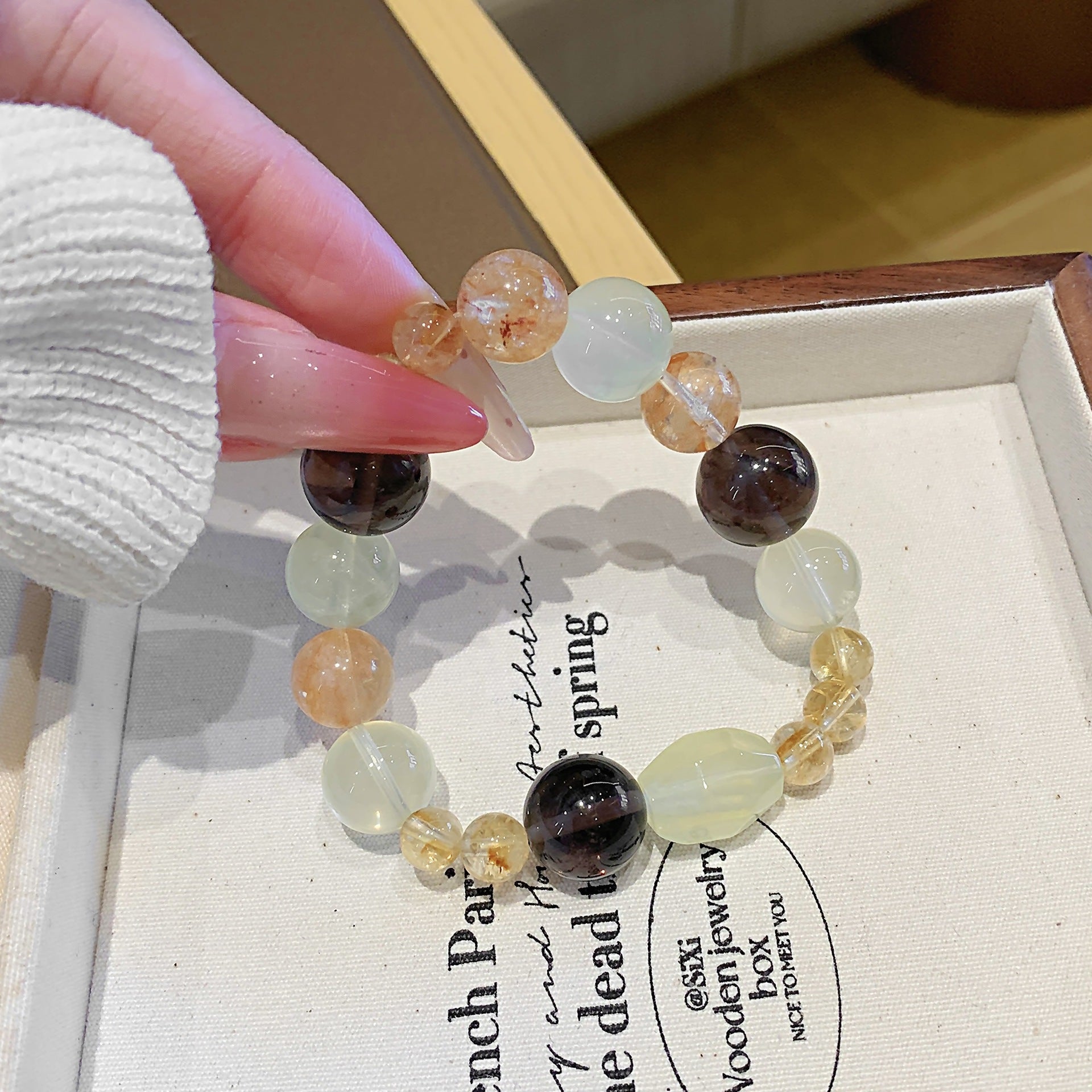 Natural Multi-Gemstone Crystal Bracelet Original niche design high-end gift jewelry Lemon Crystal Bracelet