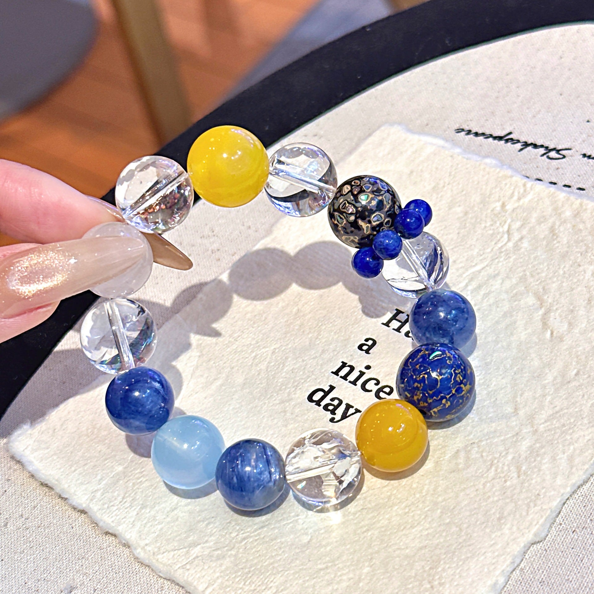 Original Natural Kyanite Bracelet Natural Crystal Bracelet Original Design Jewelry Natural Crystal Bracelet Wholesale