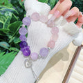 Natural Pink Crystal Bracelet Love Accessories Rose Quartz Jewelry Bracelet Natural Crystal Hot Item Bracelet Jewelry diy