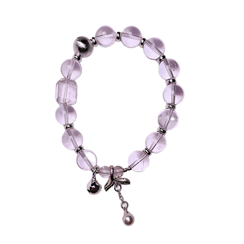 Natural Original White Crystal Bracelet Xiaohongshu Douyin Live Streaming Bracelet Source ins Light Luxury Internet Celebrity Style Bracelet