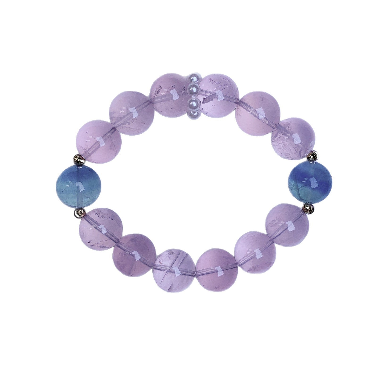 Natural Crystal Multi-Gemstone Bracelet Hot-Selling Jewelry Strawberry Rose Quartz Bracelet Fashion Versatile Style diy Jewelry Bracelet