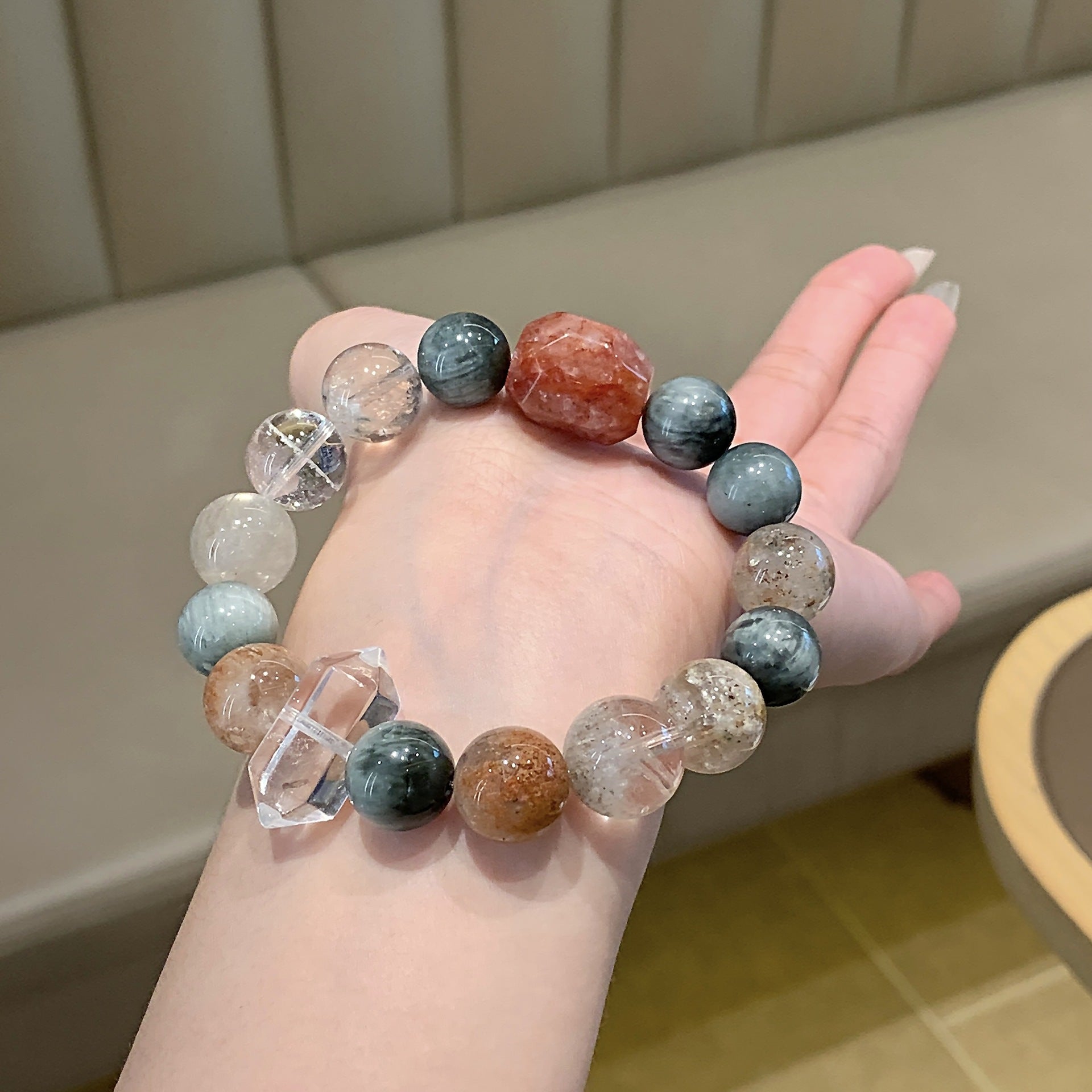 Original Design Eagle Eye Stone Crystal Multi-Gem Bracelet Light Luxury Niche Manufacturer Direct Wholesale Bracelets Crystal Bracelet