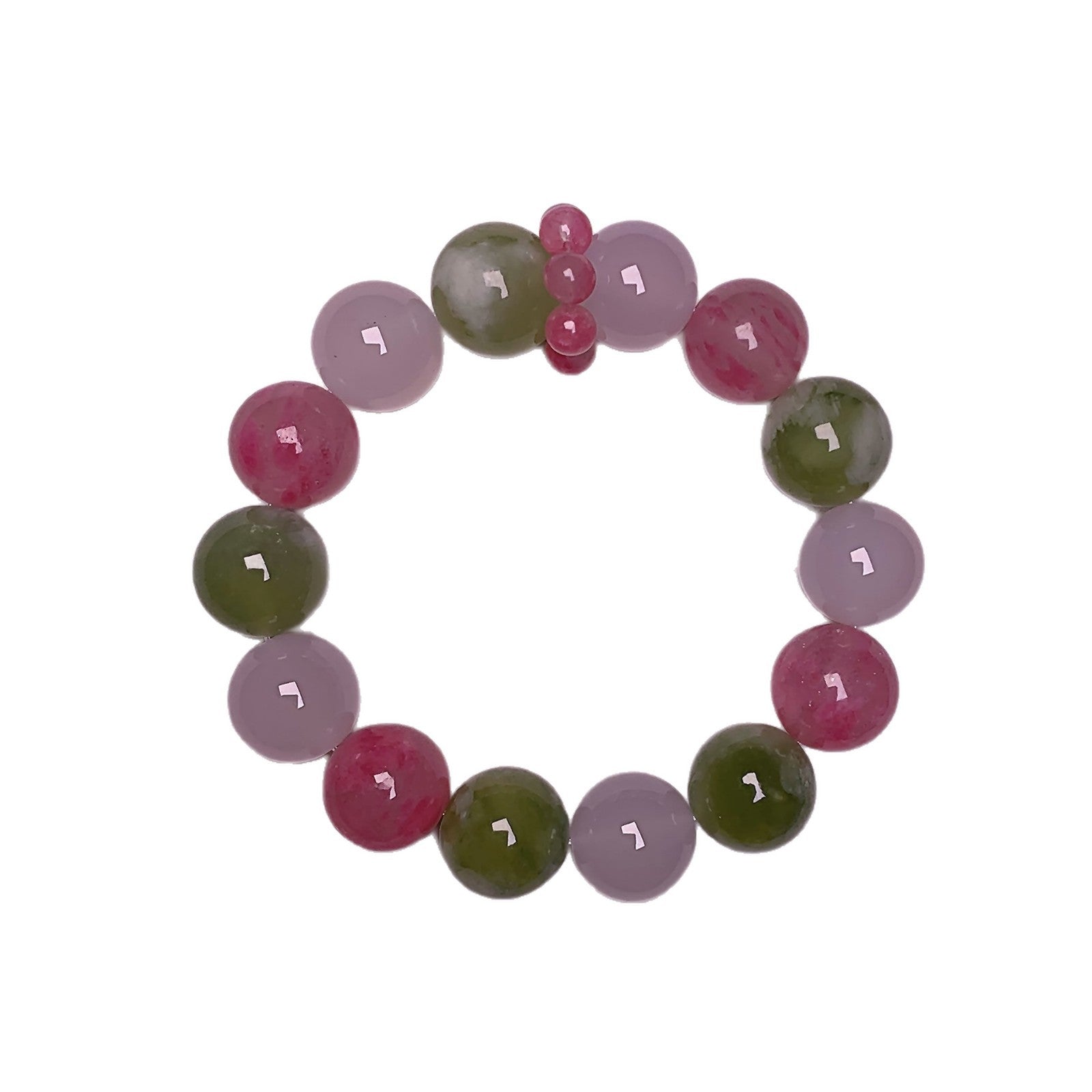 Natural Multi-Gemstone Crystal Bracelet Original Design Single Circle Large Crystal Beaded Bracelet Xiuyu Multi-Gemstone Bracelet