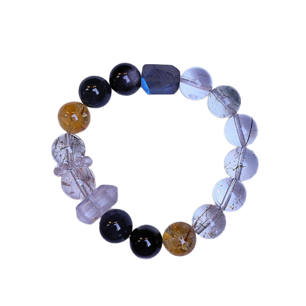 Natural Crystal Hot-Selling Hand Jewelry Exclusive for cross-border Gray Moonlight Crystal Bracelet Original diy White Crystal Jewelry Strand