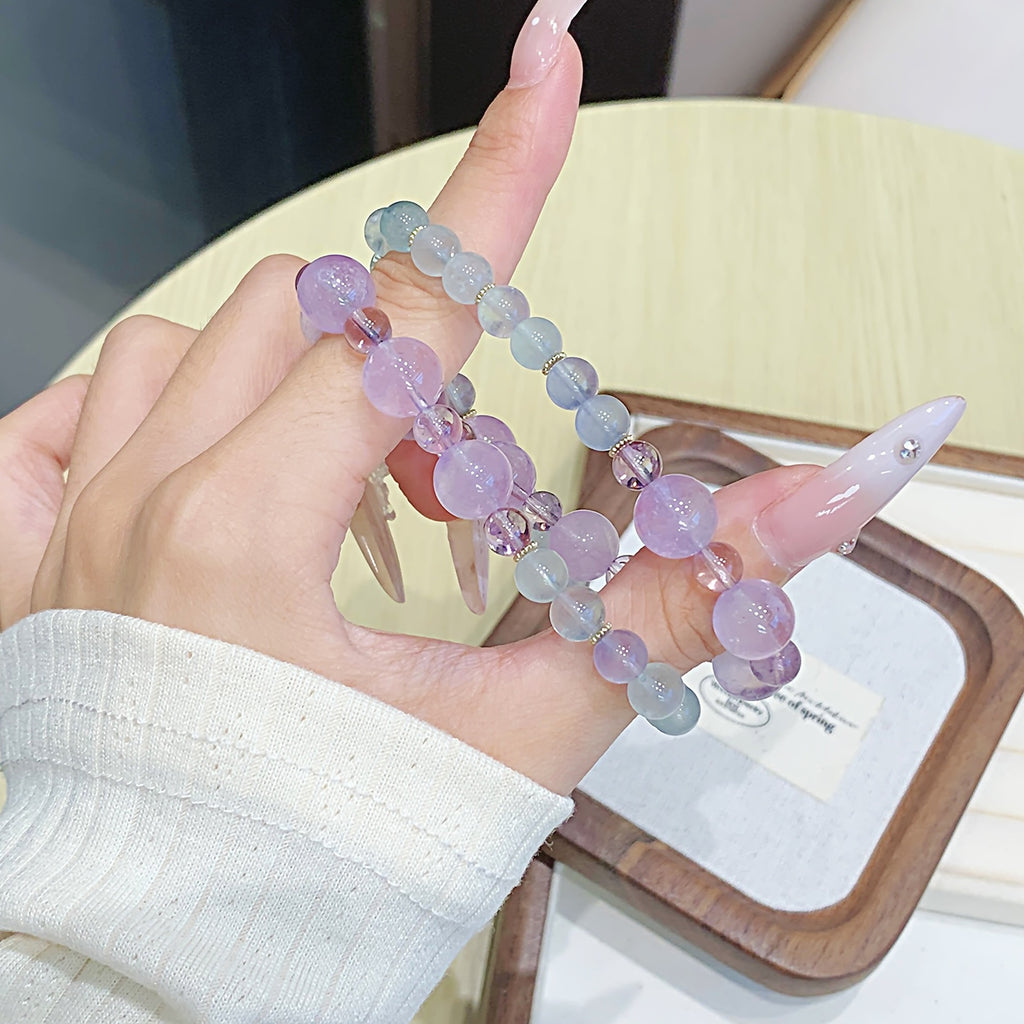 Amethyst Bracelet Jewelry diy Wholesale Artificial Bracelets Natural Crystal Bracelet Hot Item Crystal Bracelet