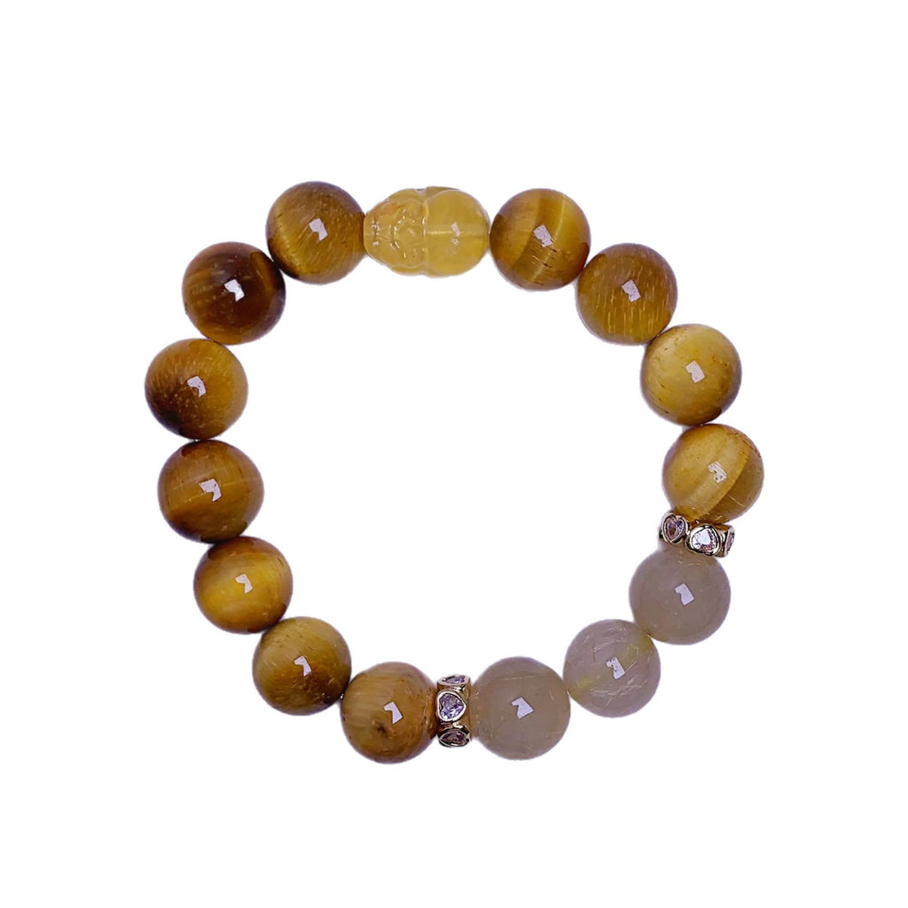Yellow Tiger Eye Crystal Bracelet Yellow Tiger Eye Bracelet High-Quality Factory Wholesale Natural Crystal Jewelry Live Streaming Dropshipping